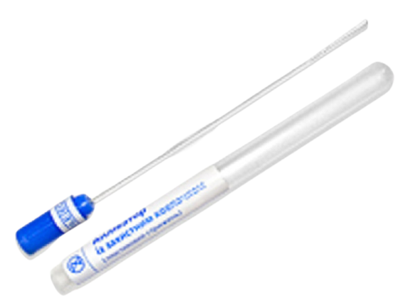 Аплікатор з віскозною кінцівкою, транспортна пробірка, пластиковий стрижень JS